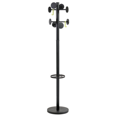 Appendiabiti Stand3 - 8 posti - 175 x 37 cm - nero - Alba