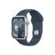 Apple Watch Series 9 (GPS) - 41 mm - alluminio argento - smartwatch con fascia sportiva - fluoroelastomero - blu mareggiata - d