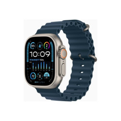 Apple Watch Ultra 2 - 49 mm - titanio - smartwatch con Ocean band - fluoroelastomero - blu - dimensione del polso: 130-200 mm -