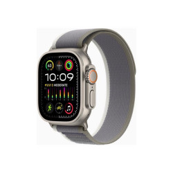 Apple Watch Ultra 2 - 49 mm - titanio - smartwatch con Trail Loop - nylon weave - green/gray - dimensione della fascia: M/L - 6