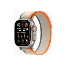 Apple Watch Ultra 2 - 49 mm - titanio - smartwatch con Trail Loop - nylon weave - orange/beige - dimensione della fascia: M/L -