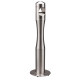 Posacenere da terra - a colonna - diametro 13 cm - H 108 cm - base 29 cm - inox silver - Medial