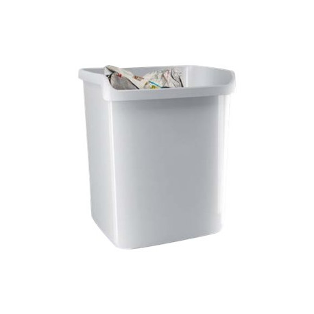 ARDA Mydesk - Bidone rifiuti - rettangolare - 15 L - bianco lucido