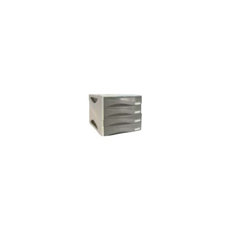 ARDA Smile Classic - Cassettiera - 4 cassetti - per A4, 240 x 320 mm - grigio