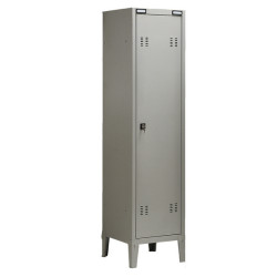 Armadio metallo - spogliatoio - 1 posto - con divisorio - 43x47x180 cm - grigio - Tecnical 2