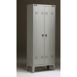 Armadio metallo - spogliatoio - 2 posti - 70x35x180 cm - grigio - Tecnical 2