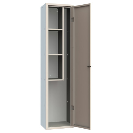 Armadio multiuso monoblocco - con portascope - 42 x 33 x 180 cm - grigio chiaro - Armet