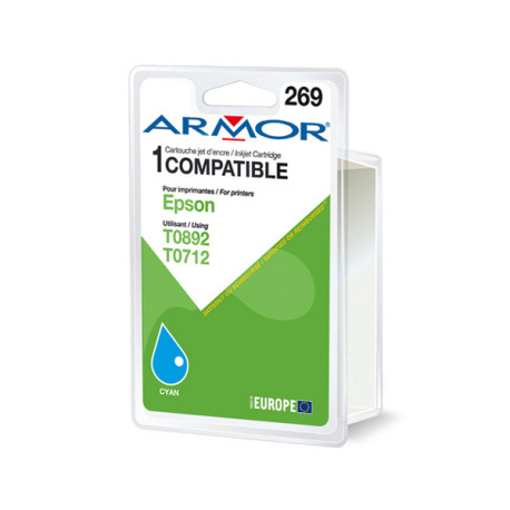 Armor - Cartuccia ink Compatibile  per Epson - Ciano - T071240 - 9 ml