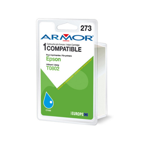 Armor - Cartuccia ink Compatibile  per Epson - Ciano - T080240 - 9,5ml