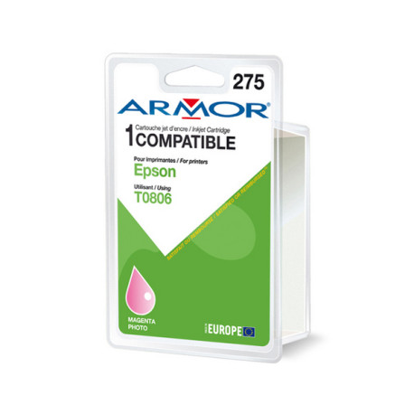 Armor - Cartuccia ink Compatibile  per Epson - Magenta chiaro - T080640 - 9,5 ml