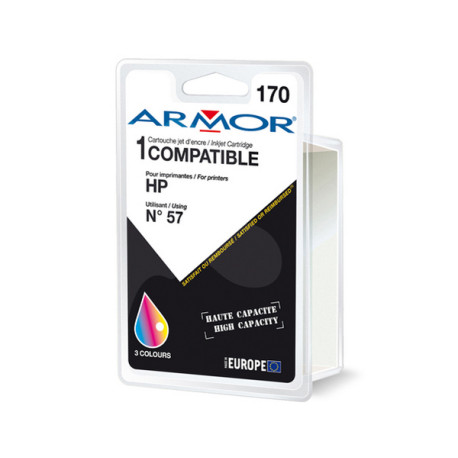 Armor - Cartuccia ink Compatibile  per Hp - C/M/Y - N 57 - 21 ml