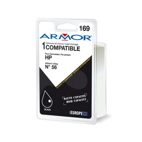 Armor - Cartuccia ink Compatibile  per Hp - Nero - N 56 - 21 ml