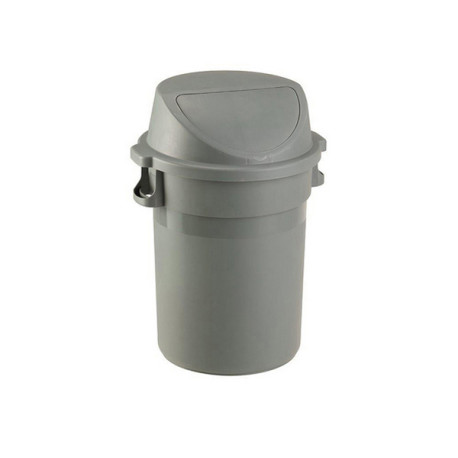 Bidone Maxipush - diametro 55,5 cm - altezza 78 cm - PPL - 80 L - grigio - Medial