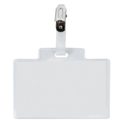 Portanome Pass 3M - clip in metallo - senza cartoncino - 9,5 x 6 cm - PVC - Sei Rota - conf. 100 pezzi