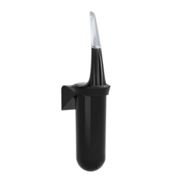 Portascopino da parete Skin - 38,6 x 11,3 x 9,3 cm - nero Carbon - Mar Plast