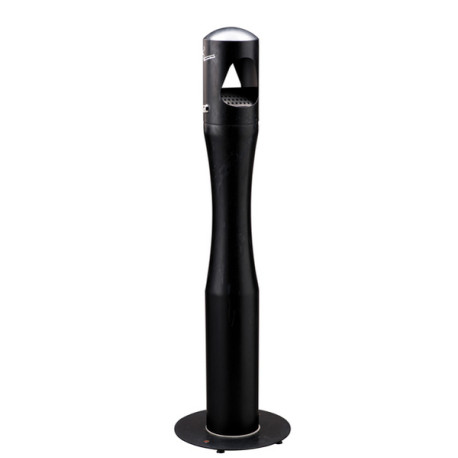 Posacenere da terra - a colonna - diametro 13 cm - H 101 cm - base 29 cm - inox nero - Medial