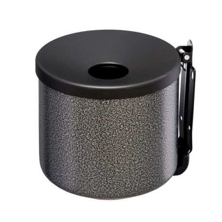 Posacenere murale Nido - diametro 16 cm - H 14 cm - 2 L - metallo verniciato - silver punteggiato - Medial