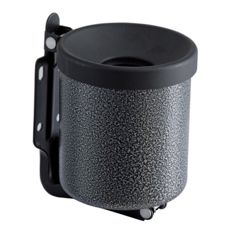 Posacenere murale Nido - diametro 9,5 cm - H 13,5 cm - 0,5 L - metallo verniciato - silver punteggiato - Medial