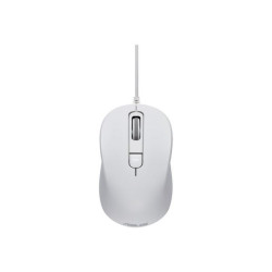 ASUS MU101C Blue Ray Silent - Mouse - per destrorsi e per sinistrorsi - ottica - 3 pulsanti - cablato - USB - bianco