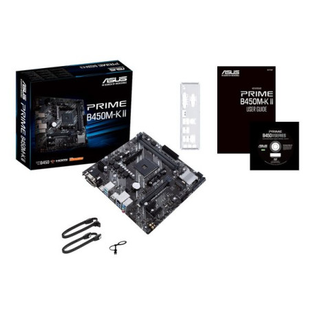 ASUS PRIME B450M-K II - Scheda madre - micro ATX - Socket AM4 - AMD B450 Chipset - USB 3.2 Gen 1 - Gigabit LAN - scheda grafica