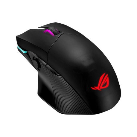 ASUS ROG Chakram - Mouse - ottica - senza fili, cablato - Bluetooth, 2.4 GHz - ricevitore wireless USB - nero - per ROG Strix G