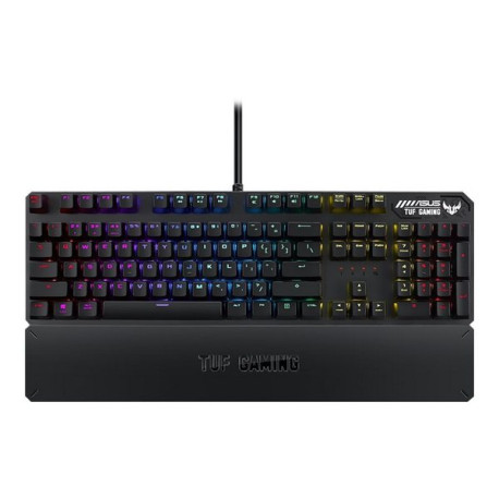 ASUS TUF Gaming K3 - Tastiera - retroilluminato - USB - italiana - interruttore: interruttore rosso - Gunmetal Blue