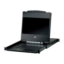 ATEN CL6708MW - Console KVM con switch KVM - 8 porte - USB - 17.3" - montabile in rack - 1920 x 1080 Full HD (1080p) @ 60 Hz - 