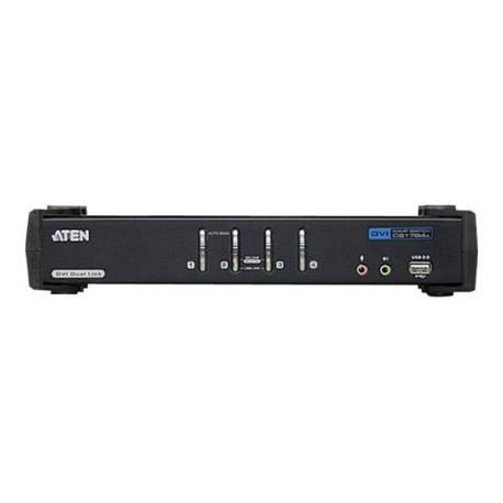 ATEN CubiQ CS1784A - Switch KVM / audio / USB - 4 x KVM / audio - 1 utente locale - desktop