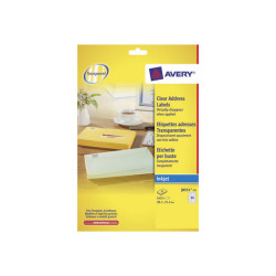 Avery Clear Mini Label - Trasparente - 21.2 x 38.1 mm 1625 pezzi (25 foglio(i) x 65) etichette