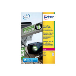 Avery Heavy Duty Laser Labels L4716 - Poliestere - adesivo permanente - rivestito - bianco - rotonde 30 mm 960 etichette (20 fo