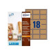 Avery Zweckform Brown Kraft Product Lables - Adesivo permanente - marrone naturale - 62 x 42 mm 360 etichette (20 foglio(i) x 1