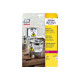 Avery Zweckform L4718 - Poliestere - Opaca - adesivo permanente - bianco - 70 x 37 mm 480 etichette (20 foglio(i) x 24) etichet