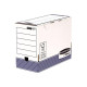 Bankers Box - Cartella a scatola - larghezza dorsale 150 mm - per A4 - bianco con banda blu