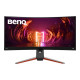 BenQ Mobiuz EX3410R - Monitor a LED - curvato - 34" - 3440 x 1440 UWQHD @ 144 Hz - VA - 350 cd/m² - 3000:1 - DisplayHDR 400 - 1