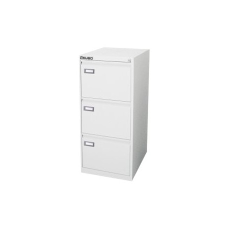 Bertesi Kubo - Cabinet per archiviazione verticale - 3 cassetti - acciaio - bianco, RAL 9003