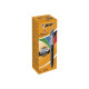 BIC 4 Colours Grip Pro - Penna a sfera a 4 colori - nero, rosso, blu, verde - 1 mm - medio - retrattile (pacchetto di 12)