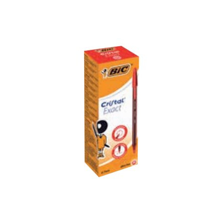 BIC Cristal Exact - Penna a sfera - rosso - 0.7 mm (pacchetto di 20)