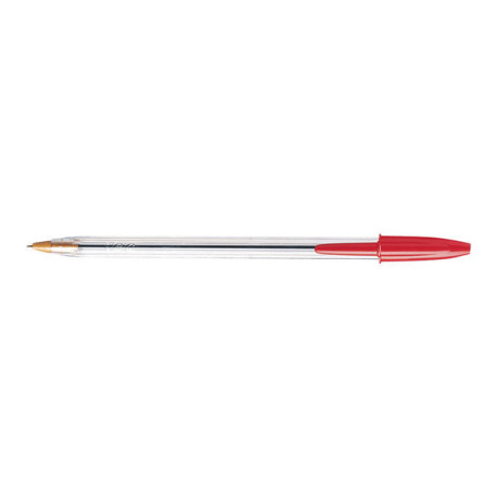 BIC Cristal Medium - Penna a sfera - rosso - 1 mm - medio (pacchetto di 50)