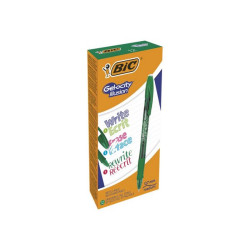 BIC Gel-ocity illusion - Penna a sfera - verde - inchiostro gel - 0.7 mm - medio - retrattile (pacchetto di 12)