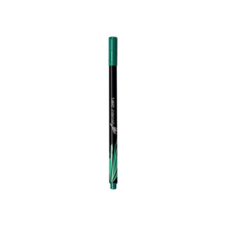 BIC Intensity - Penna a punta sottile - verde - inchiostro base acqua - 0.4 mm - fine (pacchetto di 12)