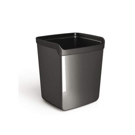 Bicchiere portapenne Mydesk - 8,7x7,4x10 cm - nero - Arda