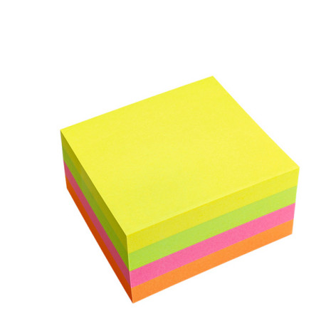 Biglietti adesivi Cubo - assortito neon - 75 x 75mm - 70gr - 320 fogli - Starline