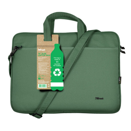 Borsa per notebook Bologna - ecocompatibile - da 16'' - verde salvia - Trust