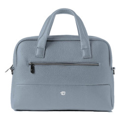 Borsa slim Gate Trended - con manici - 41 x 30 x 15 cm - ecopelle - azzurro - InTempo