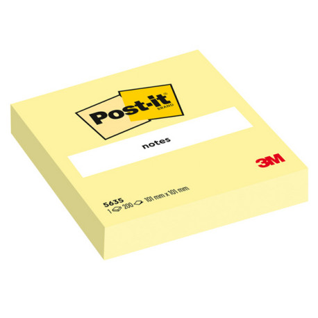 Blocco foglietti - 5635 - 100 x 100 mm - giallo Canary - 200 fogli - Post it