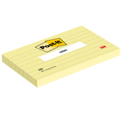 Blocco foglietti - 635 - a righe - 76 x 127 mm - giallo Canary - 100 fogli - Post it