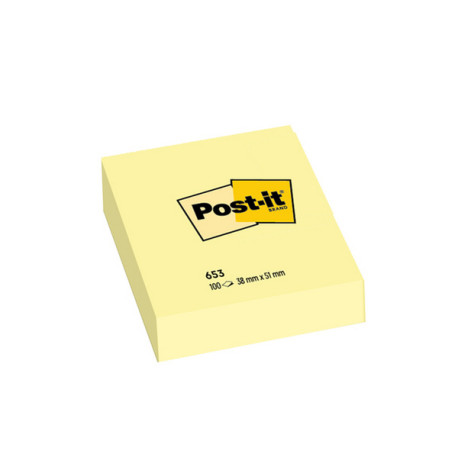 Blocco foglietti - 653 - 38 x 51 mm - giallo Canary - 100 fogli - Post it