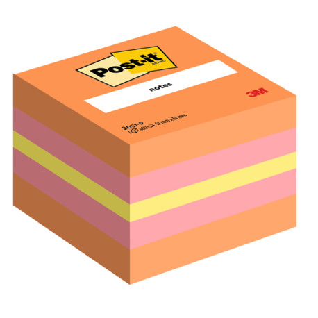 Blocco foglietti Minicubo - 2051-P - 51 x 51 mm - 72 gr - colori assortiti - 400 fogli - Post it