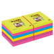 Blocco foglietti Post it  Super Sticky - 654-12SSUCC - 76 x 76 mm - colori Ultra - 90 fogli - Post it