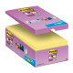 Blocco foglietti Post it  Super Sticky - 655-SSCY-VP16-EU - 76 x 127 mm - giallo Canary - 90 fogli - Post it  - conf. 16 blocch